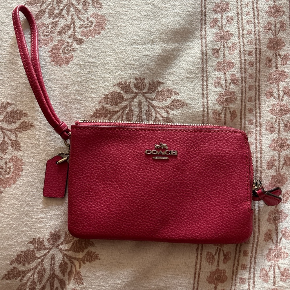 Coach Fuchsia Wristlet Clutch
